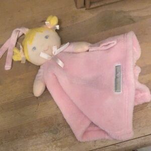 Blankets & Beyond Pink Doll Baby Lovey Security Blanket
